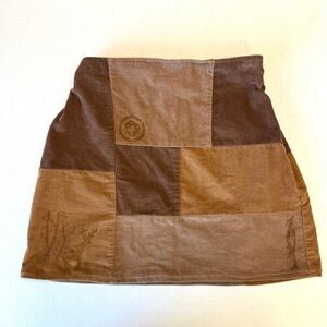 Hollister Patchwork Mini Skirt in Earth Tones